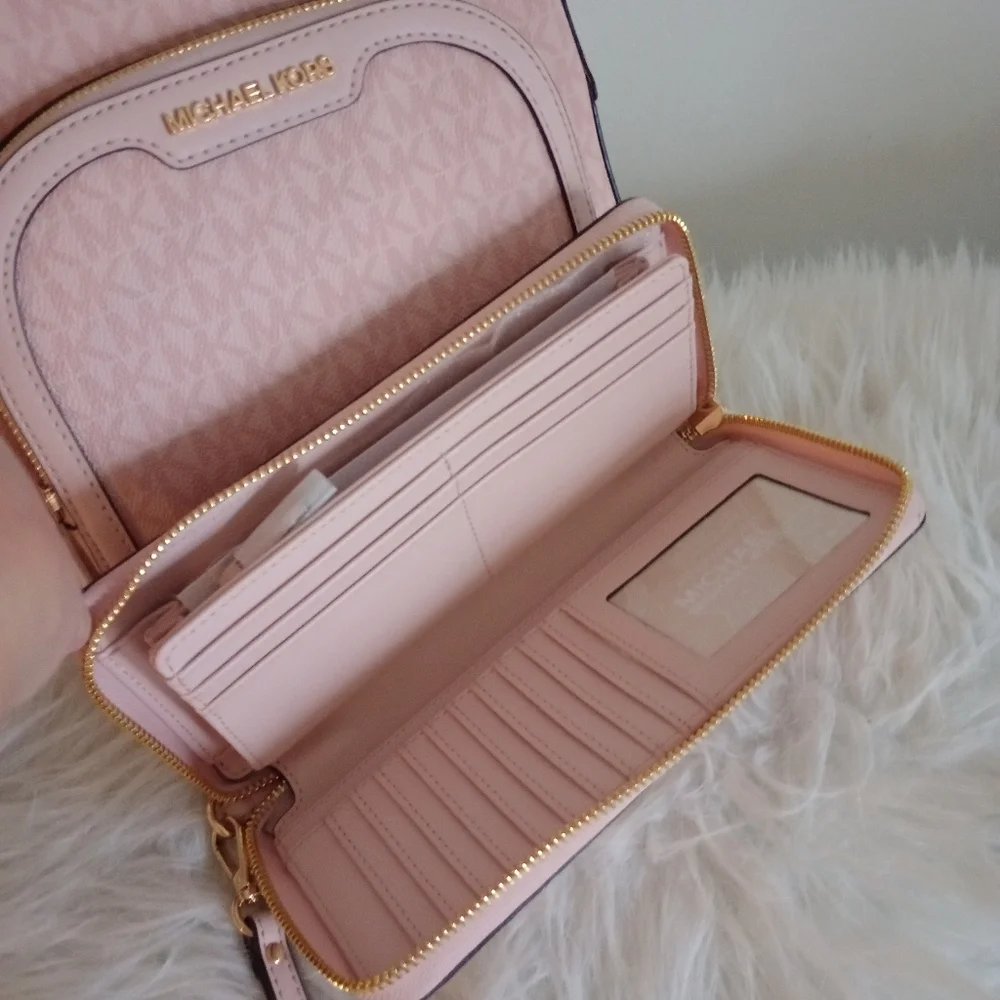 Michael Kors Pink Powder Blush Backpack and Wallet Set - Picture 4 of 6